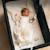 Lit Parapluie Kinderkraft MOON DREAM avec Sommier Suspendu, Matelas Inclus, Pliage en Un Geste et Sac de Transport Beige+Noir 3 - vertbaudet enfant 