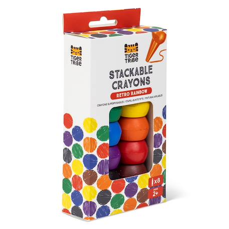 Crayons empilables arc-en-ciel Blanc 6 - vertbaudet enfant 