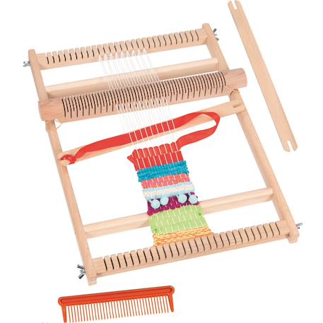 Grand métier à tisser en bois Beige 1 - vertbaudet enfant 