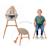Chaise Haute Kinderkraft FINI 2 2 en 1 avec Plateau Réglable, Harnais 5 Points, Repose-Pieds et Assise en Éco-Cuir Beige+Bleu+Gris+Vert 2 - vertbaudet enfant 