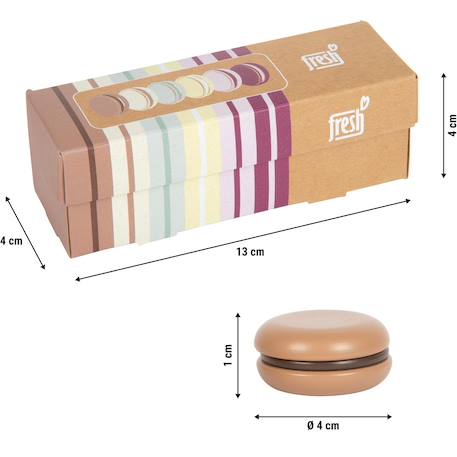 Macarons en bois fresh Marron 2 - vertbaudet enfant 