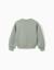 Sweat en coton peigné avec imprimé en relief de fleurs Vert 2 - vertbaudet enfant 