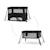 Lit Parapluie Kinderkraft CAMI 3 en 1 Compact et Léger avec Sommier Réglable, Parc Enfant et Sac à Dos Voyage Black+Grey 2 - vertbaudet enfant 