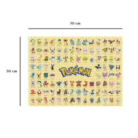 Puzzle pokédex de la région de johto 1000 pcs Blanc 3 - vertbaudet enfant 