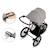 Poussette Tout-Terrain Kinderkraft HELSI 2 avec 3 Roues Gonflables Amorties, Dossier Allongé et Poignée Réglable Gris+Noir 5 - vertbaudet enfant 