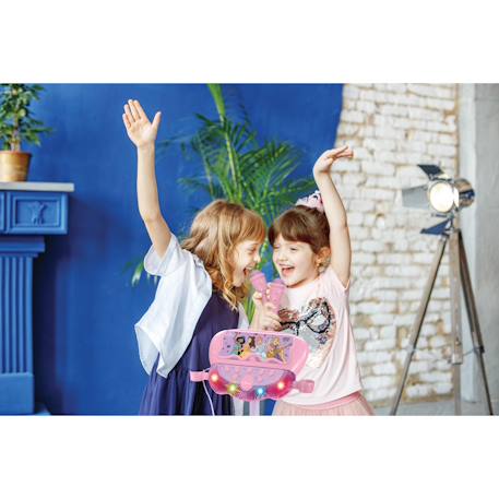 Microphone lumineux disney princesses avec 2 micros et effets vocaux Rose 3 - vertbaudet enfant 