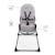 Chaise Haute Bébé Kinderkraft BINCI pliable et compacte avec plateau réglable, harnais 5 points et repose-pieds Beige+Grey+Light grey 11 - vertbaudet enfant 