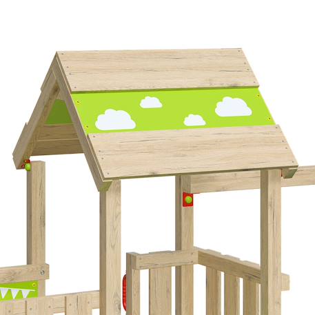 Aire de jeux avec toboggan 2,20 m zesty xpression xl - 14 enfants Bois 6 - vertbaudet enfant 