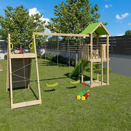 Aire de jeux 2,20 m olympia xperience - 9 enfants Bois 6 - vertbaudet enfant 