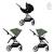Poussette Kinderkraft YOXI réversible face ou dos route, pliage avec siège, roues increvables et accessoires inclus Beige+Gris+Noir+Vert 20 - vertbaudet enfant 