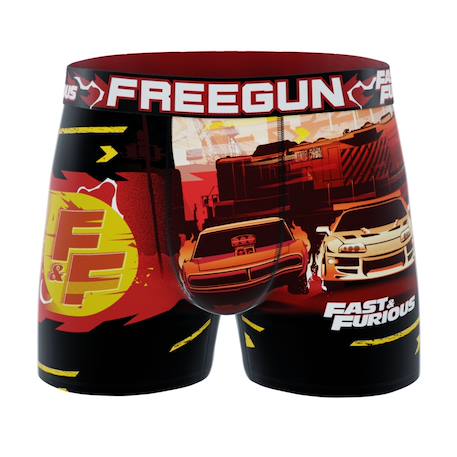 Lot de 3 boxers junior fast & furious Bleu/gris/rouge/jaune/noir 4 - vertbaudet enfant 