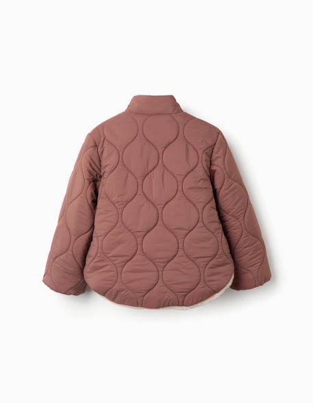 Doudoune avec doublure en peluche douce synthétique Rose 3 - vertbaudet enfant 