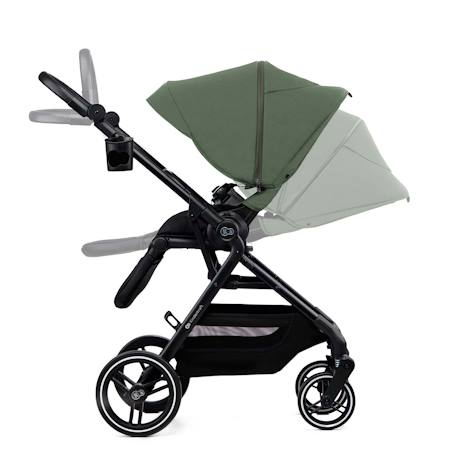 Poussette Kinderkraft YOXI réversible face ou dos route, pliage avec siège, roues increvables et accessoires inclus Beige+Gris+Noir+Vert 23 - vertbaudet enfant 