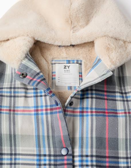 Veste à carreaux avec doublure en peluche douce synthétique Bleu 3 - vertbaudet enfant 