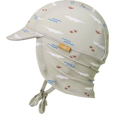 Casquette anti-uv protège nuque Bleu, blanc, ocre+Rose, vert, blanc+Vert clair, bleu, blanc 5 - vertbaudet enfant 