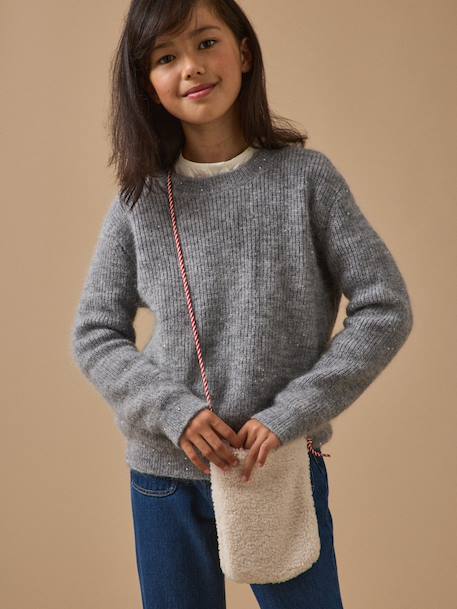 Pochette en sherpa fille Ecru 1 - vertbaudet enfant 