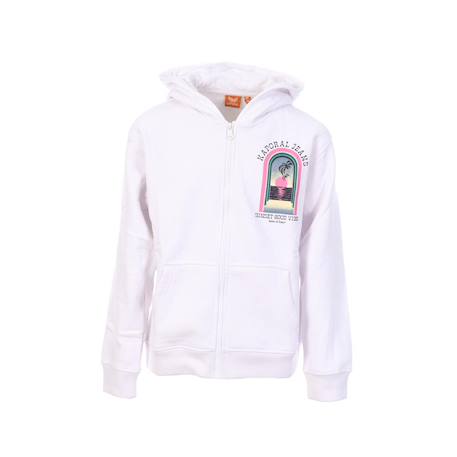 Sweat zippé fille ounae Blanc 1 - vertbaudet enfant 