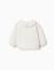Sweat en coton peigné avec imprimé maison Blanc 2 - vertbaudet enfant 