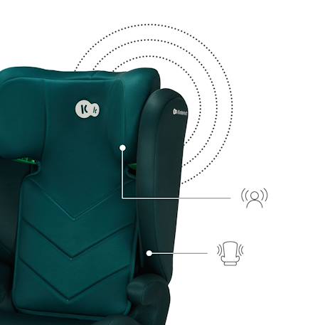 Siège auto enfant i-size 2 en 1 avec appuie-tête réglable Green 3 - vertbaudet enfant 