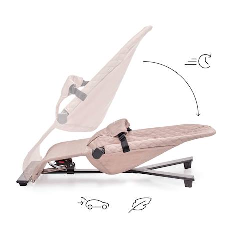Balancelle électrique bébé 2 en 1 avec fonction transat Beige+Bleu marine+Grey+Gris clair+Gris foncé+Rose poudré 33 - vertbaudet enfant 