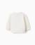 Sweat en coton peigné avec imprimé maison Blanc 2 - vertbaudet enfant 