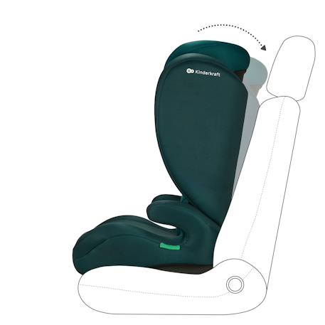 Siège auto enfant i-size 2 en 1 avec appuie-tête réglable Green 4 - vertbaudet enfant 