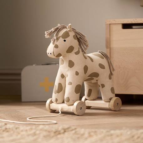 Cheval à tirer vera Ecru, beige+Marron 4 - vertbaudet enfant 