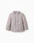 Doudoune floral avec capuche et doublure en peluche douce synthétique Beige clair 2 - vertbaudet enfant 