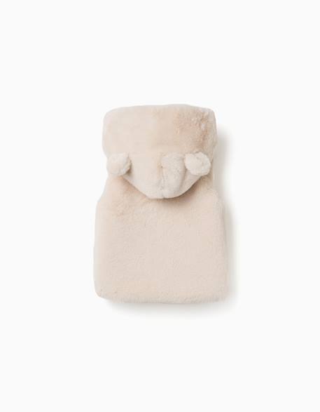 Gilet sans manches en peluche douce synthétique à capuche Blanc 2 - vertbaudet enfant 