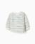 Sweat en coton peigné à rayures Blanc 1 - vertbaudet enfant 