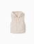 Gilet sans manches en peluche douce synthétique à capuche Blanc 1 - vertbaudet enfant 