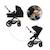 Poussette 3 en 1 Kinderkraft MOOV 2 XL avec Siège 2 en 1 Convertible, Nacelle XL, Roues Gonflables et MINK PRO i-Size Gris+Noir 9 - vertbaudet enfant 