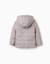 Doudoune floral avec capuche et doublure en peluche douce synthétique Beige clair 3 - vertbaudet enfant 