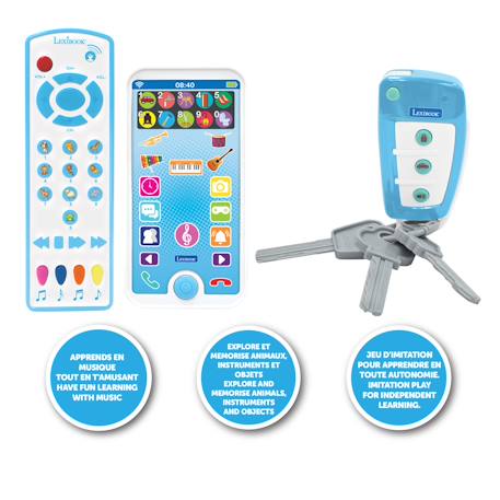 Portable, télécommande et porte-clés éducatifs BLEU 3 - vertbaudet enfant 