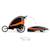 Remorque Vélo NAVA 3 en 1 avec Fonction Poussette Jogging, Roues Gonflables et Suspension Réglable Bleu+Orange 9 - vertbaudet enfant 