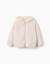 Veste en peluche à capuche et poches Beige clair 1 - vertbaudet enfant 