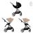Poussette Kinderkraft YOXI réversible face ou dos route, pliage avec siège, roues increvables et accessoires inclus Beige+Gris+Noir+Vert 2 - vertbaudet enfant 