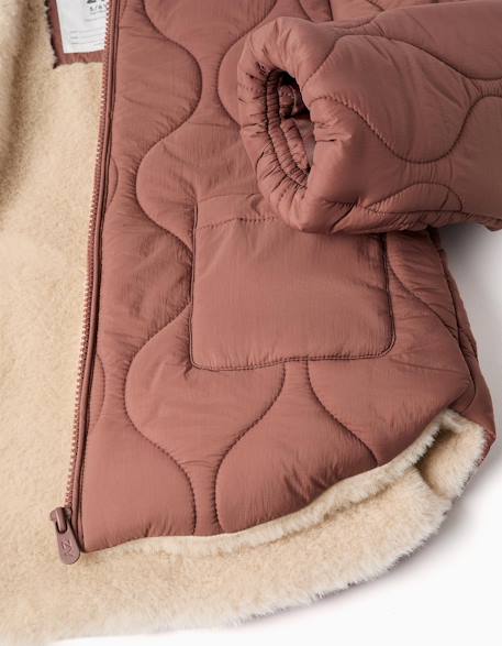 Doudoune avec doublure en peluche douce synthétique Rose 4 - vertbaudet enfant 