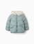 Doudoune avec capuche et doublure en peluche douce synthétique Vert 2 - vertbaudet enfant 