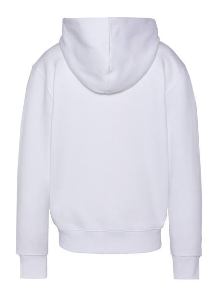 Sweatshirt zippé à capuche Blanc+Bleu jean+Orange 3 - vertbaudet enfant 