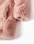 Manteau en peluche douce synthétique à capuche et doublure Rose clair 4 - vertbaudet enfant 