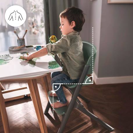 Chaise Haute Évolutive Kinderkraft LIVY 3 en 1 avec Assise Réglable, Repose-Pieds Ajustable et Charge jusqu’à 110 kg Gris+Rose 9 - vertbaudet enfant 