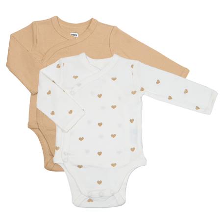 Lot de bodies bébé Beige 1 - vertbaudet enfant 