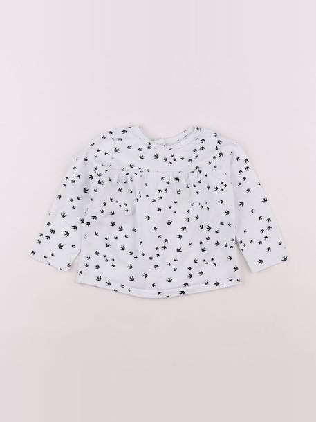 Tee-shirt - 6 mois Blanc, bleu 1 - vertbaudet enfant 