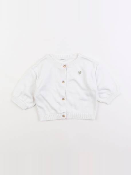 Gilet - 6 mois Blanc 1 - vertbaudet enfant 