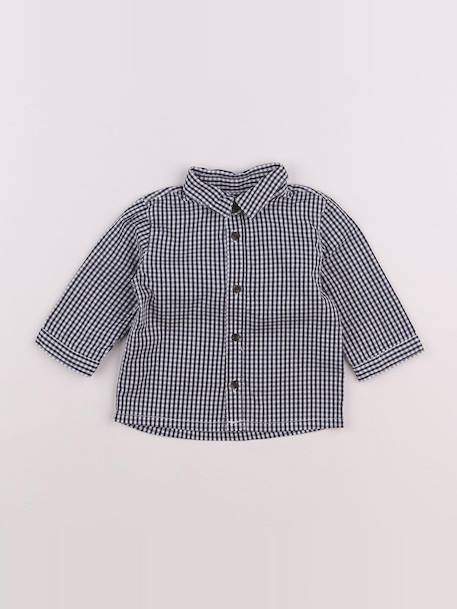 Chemise - 3 mois Blanc, bleu 1 - vertbaudet enfant 