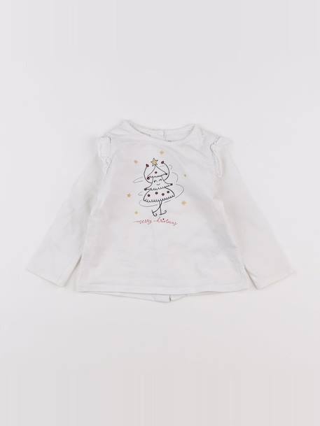Tee-shirt - 6 mois Blanc 1 - vertbaudet enfant 