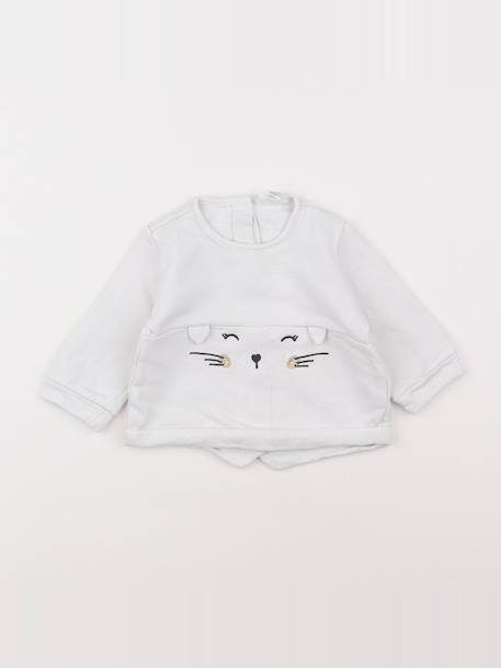 Sweat - 6 mois Blanc 1 - vertbaudet enfant 