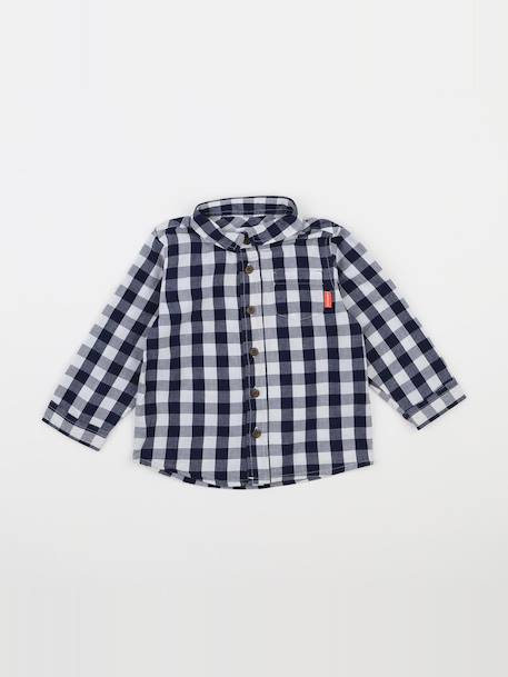 Chemise - 18 mois Blanc, bleu 1 - vertbaudet enfant 