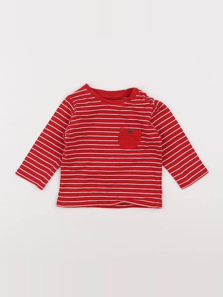 Tee-shirt - 3 mois Blanc, rouge 1 - vertbaudet enfant 